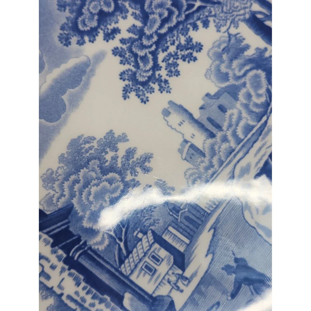 Spode Porcelain England Italian Blue Transferware 8 5/8